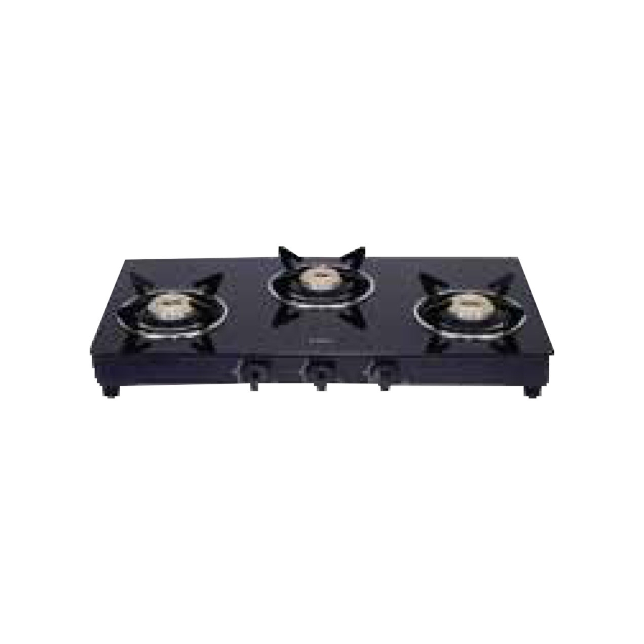 Elica 3 Burner Gas Cooktop model 703 CT VETRO BLK AI front view - GharOne Nepal